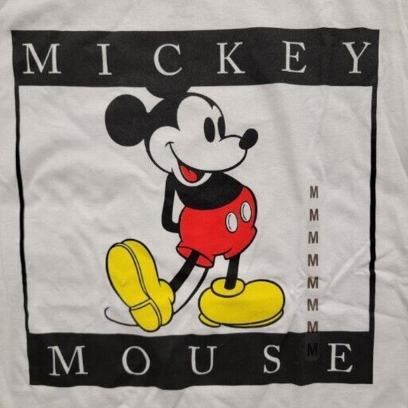 Walt Disney Short Sleeve Graphic T-Shirt Mickey Mouse White Men's Size Med NWT - Picture 5 of 7